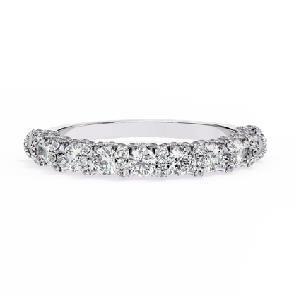 Round Diamonds Half Eternity Band