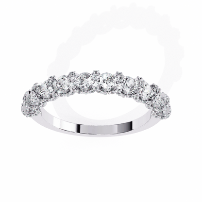 Round Diamonds Half Eternity Band