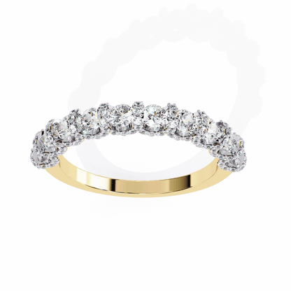 Round Diamonds Half Eternity Band