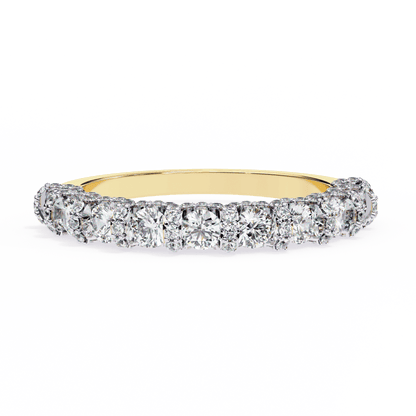Round Diamonds Half Eternity Band