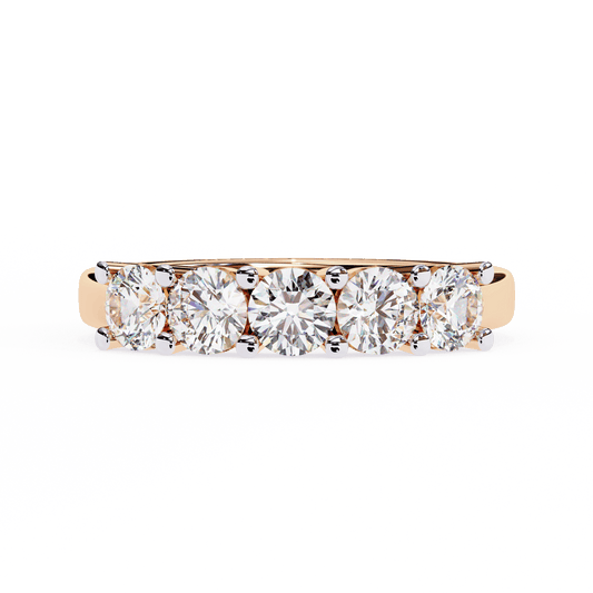 Five Stars Round Diamonds Ring