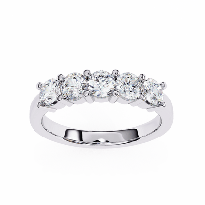 Five Stars Round Diamonds Ring