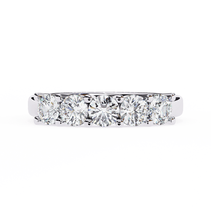 Five Stars Round Diamonds Ring