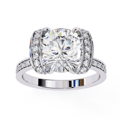 2.92 Carat Round Solitaire Grand Wedding Ring