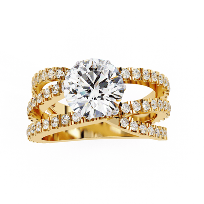 Intertwine Round Solitaire Ring