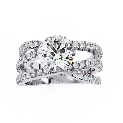 Intertwine Round Solitaire Ring