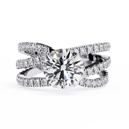 Intertwine Round Solitaire Ring