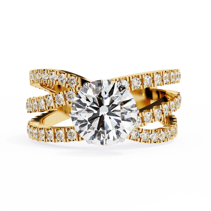 Intertwine Round Solitaire Ring