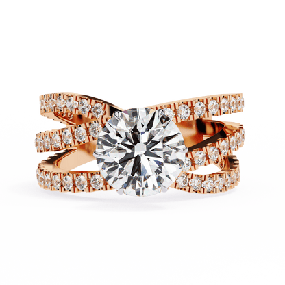 Intertwine Round Solitaire Ring