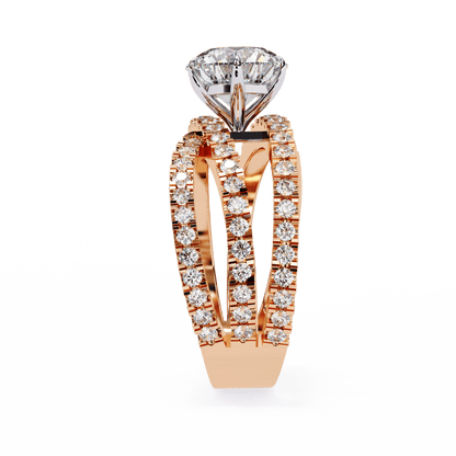 Intertwine Round Solitaire Ring
