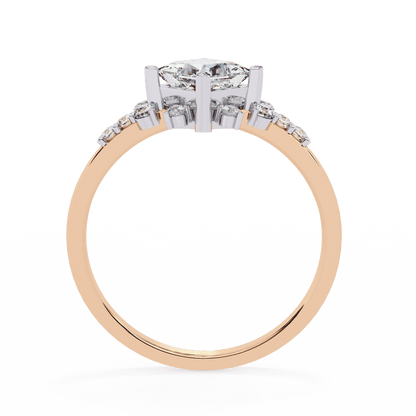 Petals Princess Cut Solitaire Ring