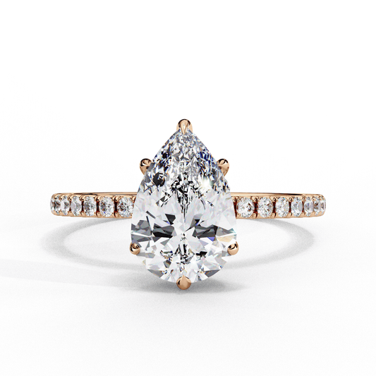 Love Drop Pear shaped 1.81 Carat Solitaire Ring
