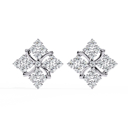 4 Square Shape Round Earrings