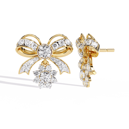 Bow Star Diamond Earrings