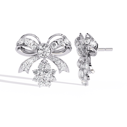 Bow Star Diamond Earrings