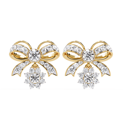 Bow Star Diamond Earrings
