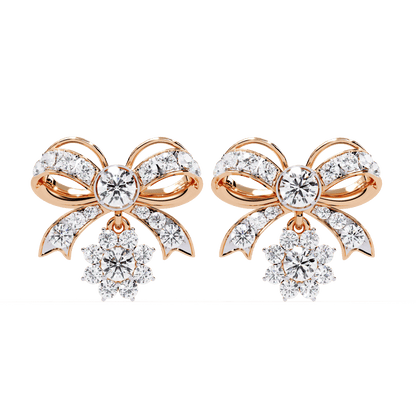 Bow Star Diamond Earrings