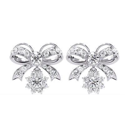 Bow Star Diamond Earrings