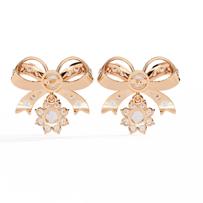 Bow Star Diamond Earrings