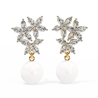 Marquise Pearl Drop Earrings