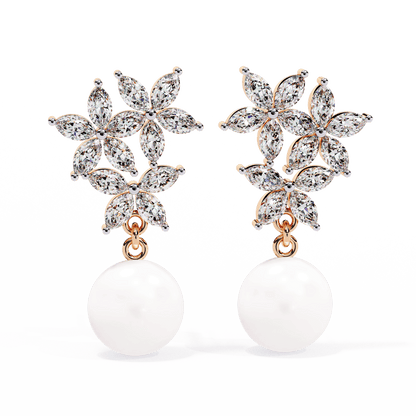 Marquise Pearl Drop Earrings