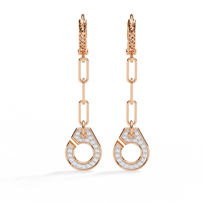 Minimalist Hook Diamond Earrings