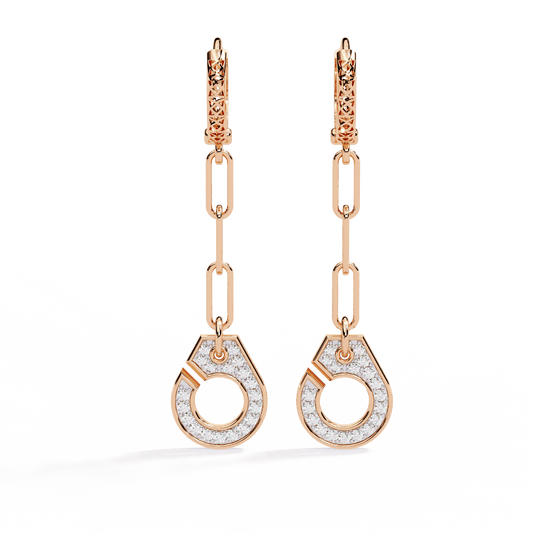 Minimalist Hook Diamond Earrings