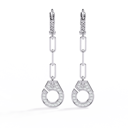 Minimalist Hook Diamond Earrings