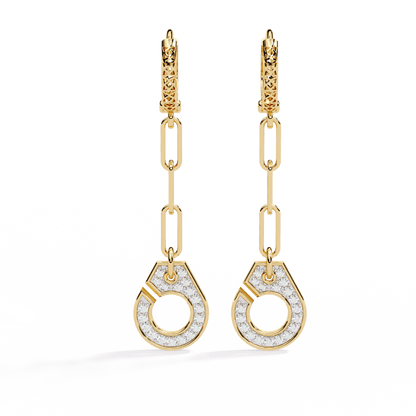 Minimalist Hook Diamond Earrings