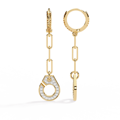 Minimalist Hook Diamond Earrings