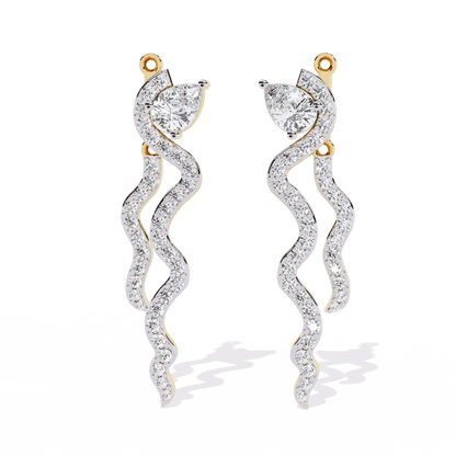 Serpentine Pear Round Earrings