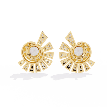 Oyester Round Earrings
