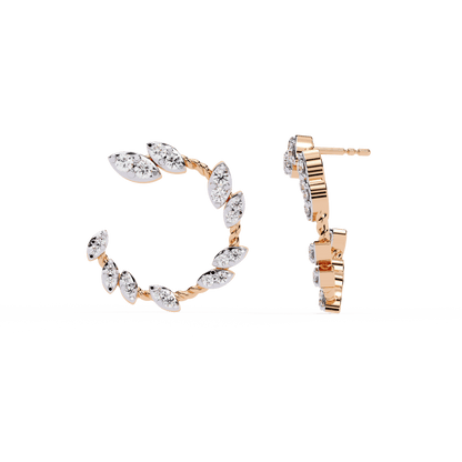 Semi Loop Simmer Diamond Earrings