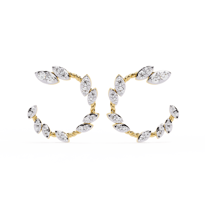 Semi Loop Simmer Diamond Earrings