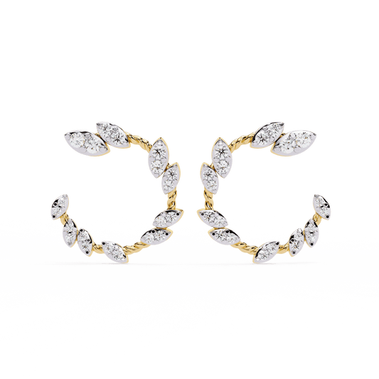 Semi Loop Simmer Diamond Earrings