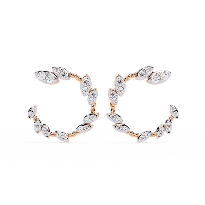 Semi Loop Simmer Diamond Earrings