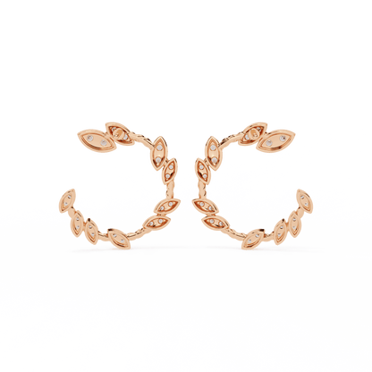Semi Loop Simmer Diamond Earrings