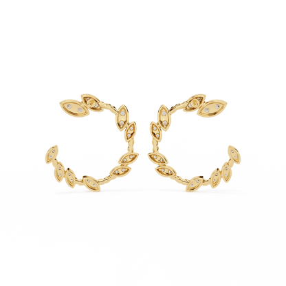 Semi Loop Simmer Diamond Earrings