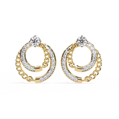 Double Loops Dangler Earrings