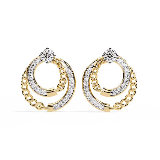 Double Loops Dangler Earrings