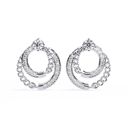 Double Loops Dangler Earrings