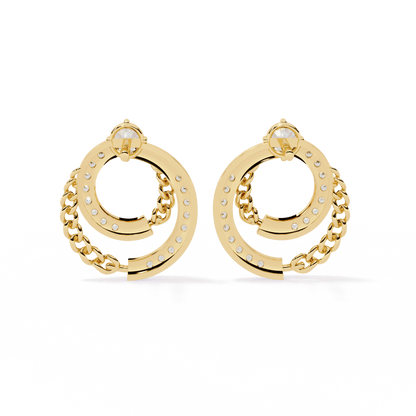 Double Loops Dangler Earrings