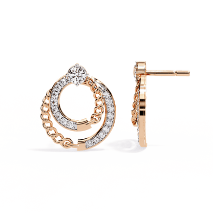 Double Loops Dangler Earrings