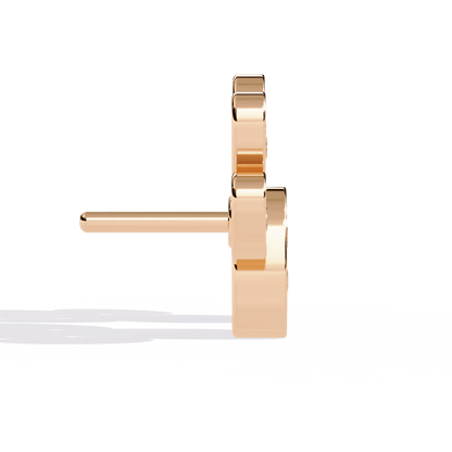 Paw Shaped Diamond Earrings