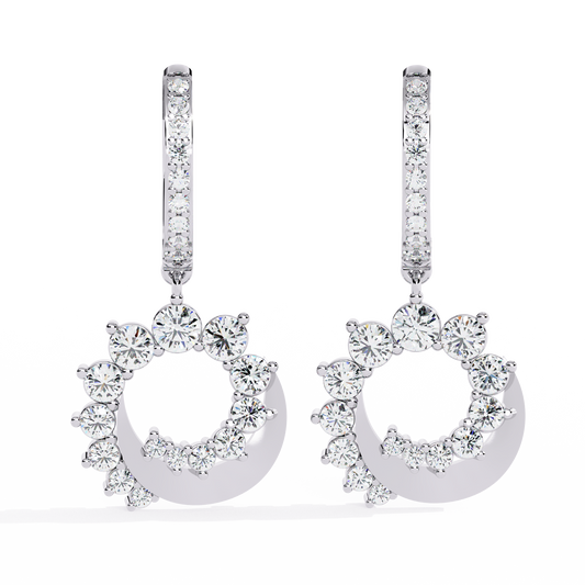 Crescent Moon Dangler Earrings