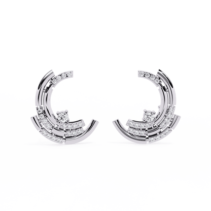Moon Cradle Diamond Earrings