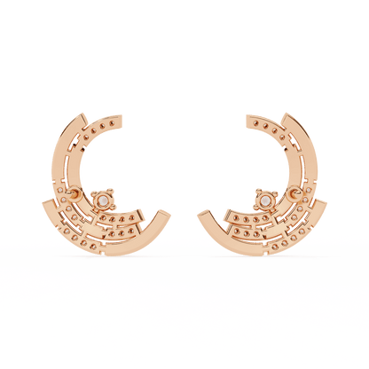 Moon Cradle Diamond Earrings