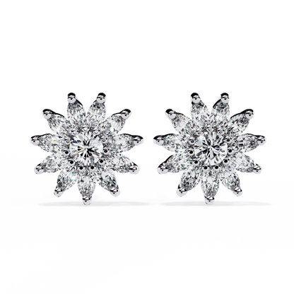 Sun Rays Marquise Earrings