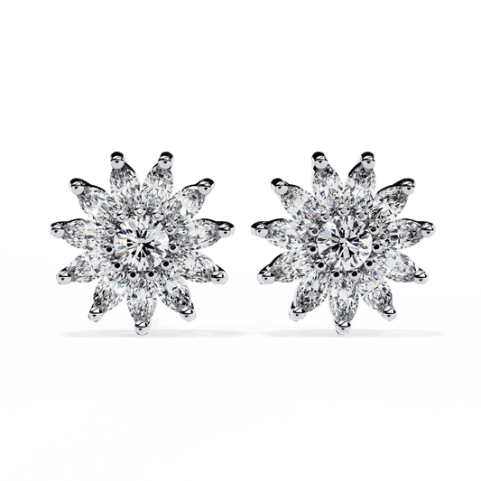 Sun Rays Marquise Earrings