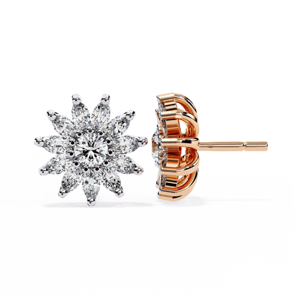 Sun Rays Marquise Earrings